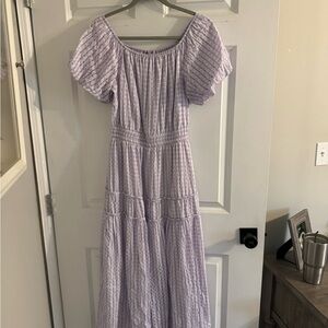 Amazon Lavender Smocked Tiered Maxi Dress